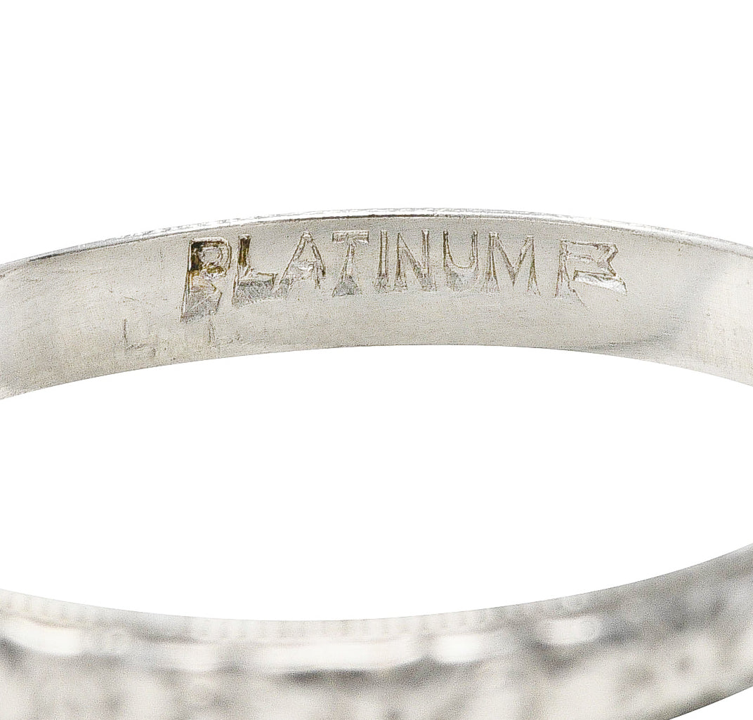 Friedman Ring Co. Art Deco Platinum Orange Blossom Band Ring Wilson's Estate Jewelry