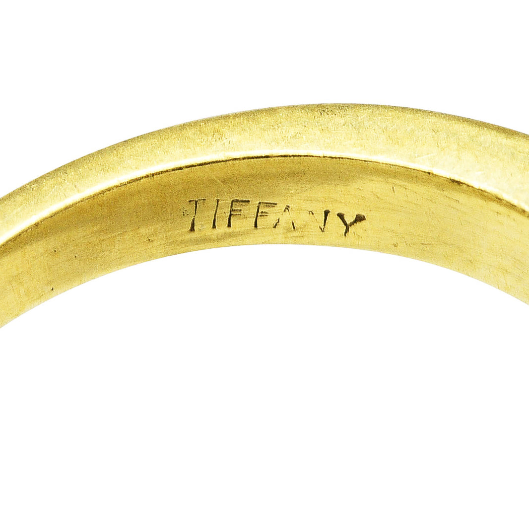 1960's 0.50 CTW Tiffany Ruby Diamond Three Stone Stacking Band Ring SetRing - Wilson's Estate Jewelry