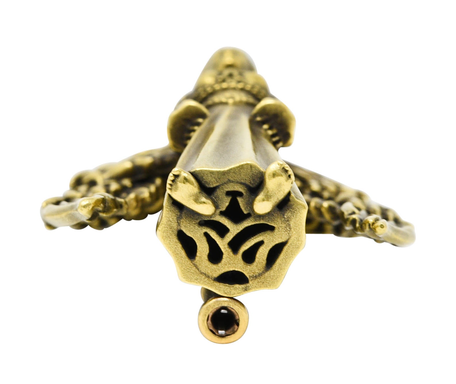 Kieselstein-Cord 1995 18 Karat Yellow Gold Articulated Winged Angel Vintage Pendant Brooch Wilson's Estate Jewelry