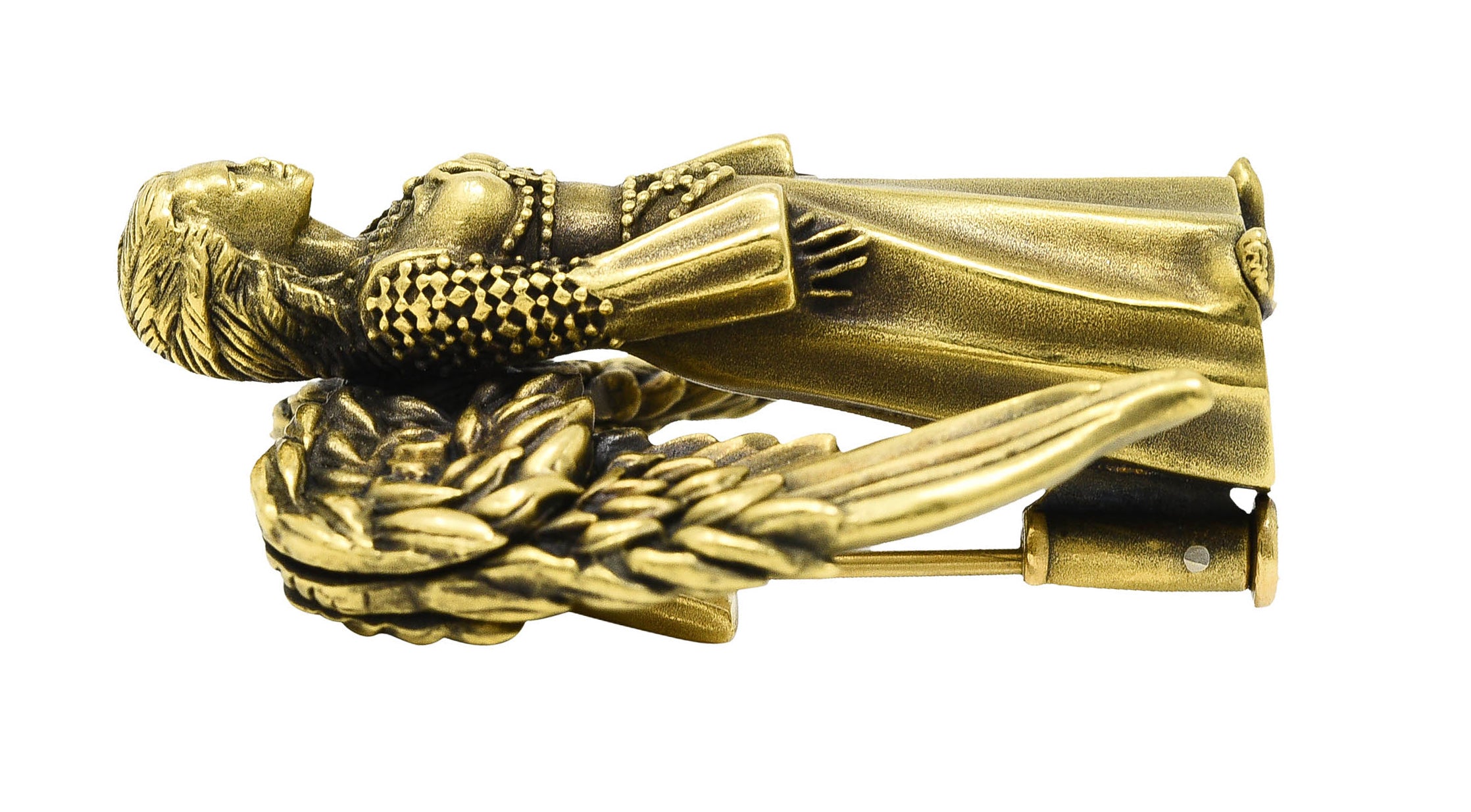 Kieselstein-Cord 1995 18 Karat Yellow Gold Articulated Winged Angel Vintage Pendant Brooch Wilson's Estate Jewelry