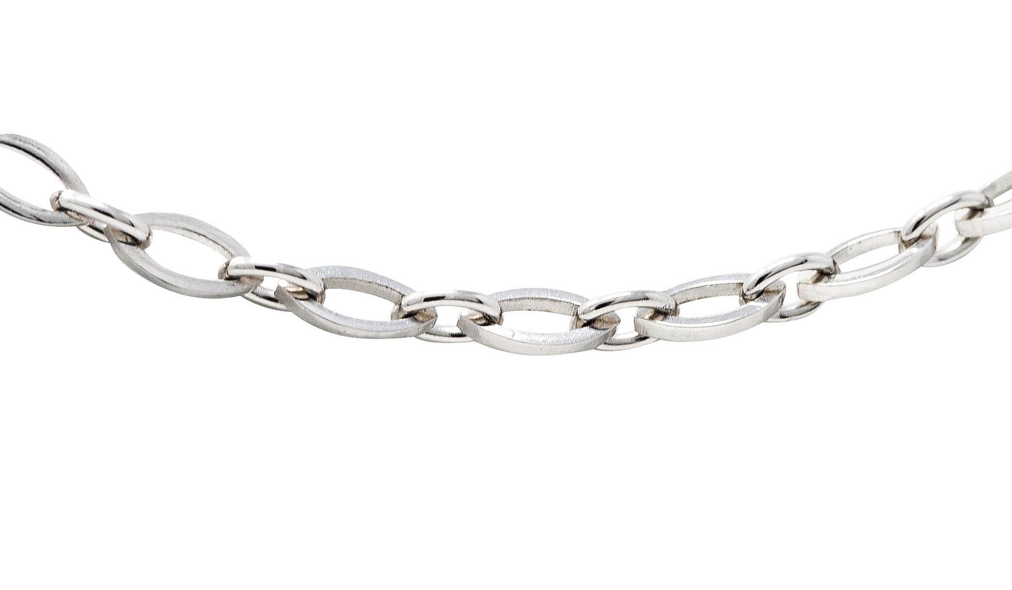 .11111 Mauboussin Paris 18 Karat White Gold Navette Chain NecklaceNecklace - Wilson's Estate Jewelry