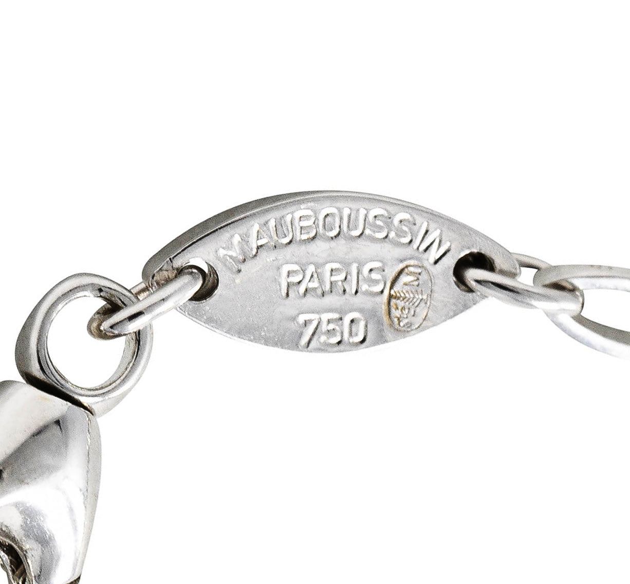 .11111 Mauboussin Paris 18 Karat White Gold Navette Chain NecklaceNecklace - Wilson's Estate Jewelry