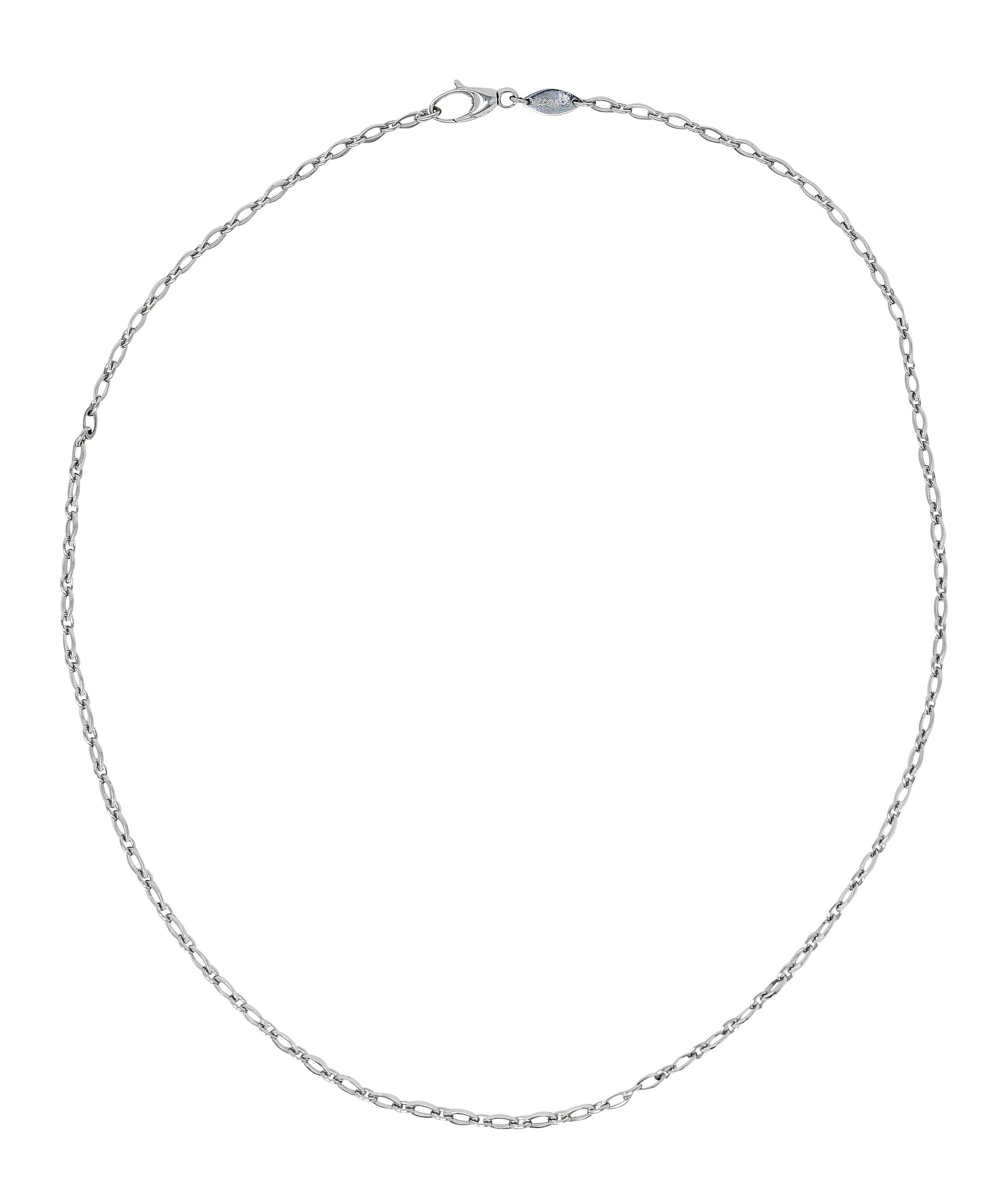 .11111 Mauboussin Paris 18 Karat White Gold Navette Chain NecklaceNecklace - Wilson's Estate Jewelry