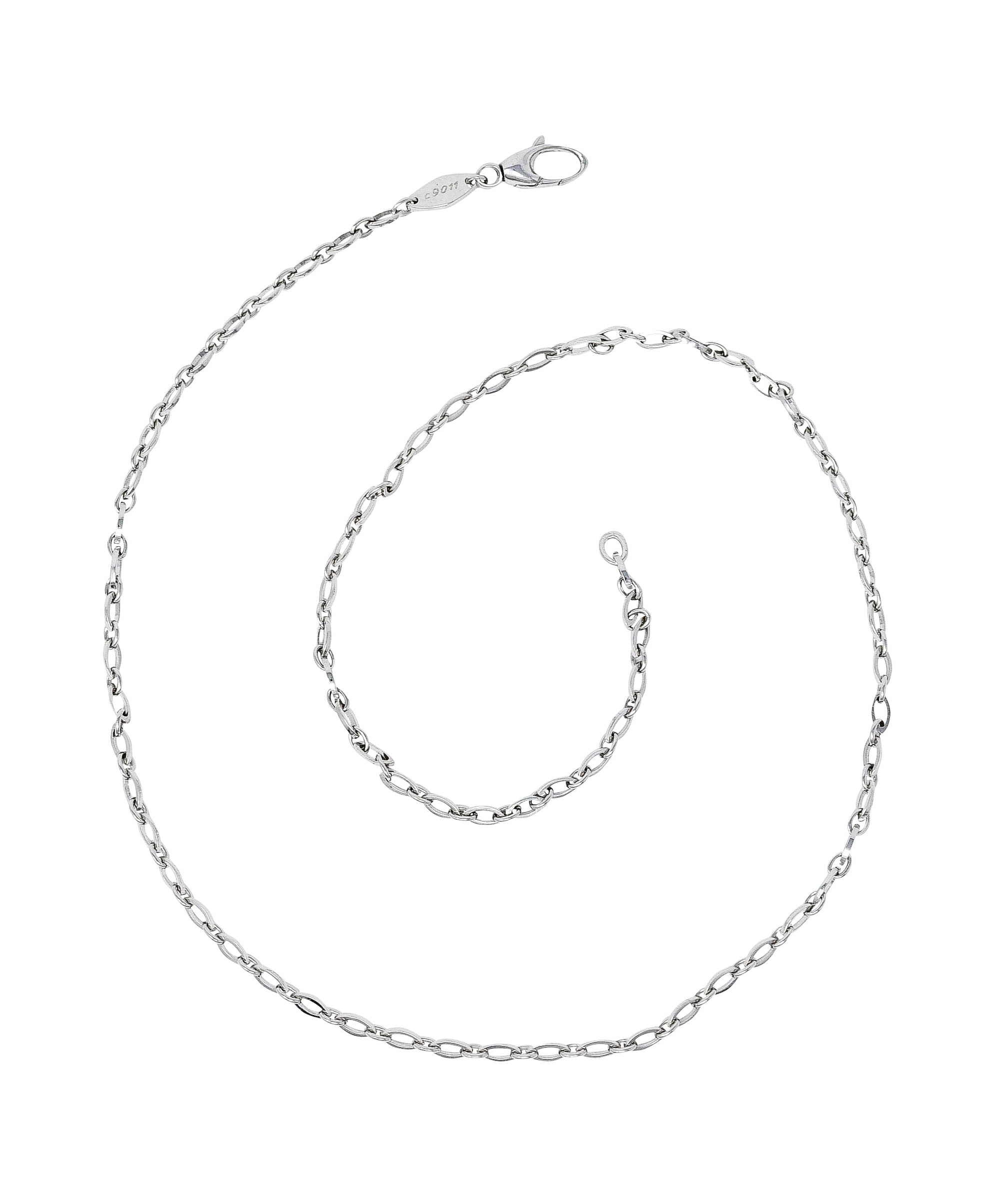 .11111 Mauboussin Paris 18 Karat White Gold Navette Chain NecklaceNecklace - Wilson's Estate Jewelry