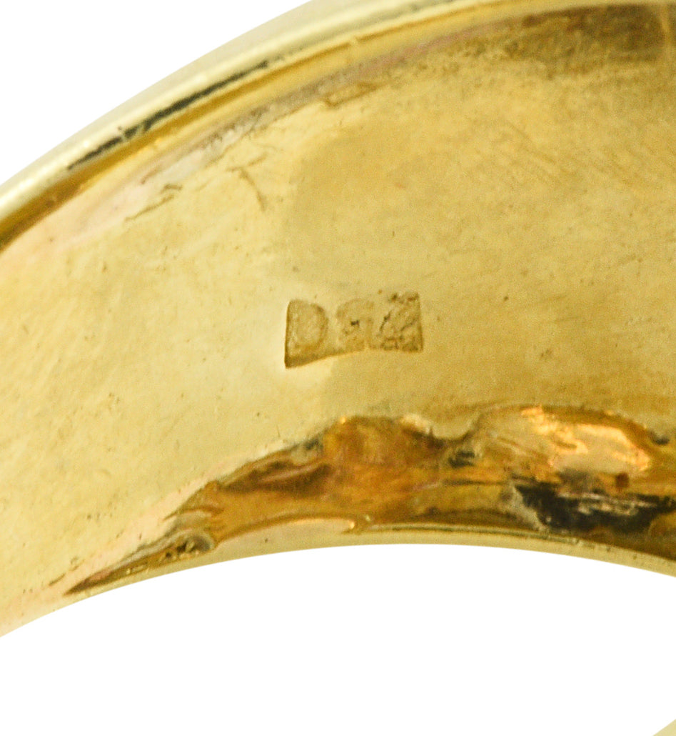 1970's Vintage Imperial Topaz Diamond 18 Karat Gold Band RingRing - Wilson's Estate Jewelry