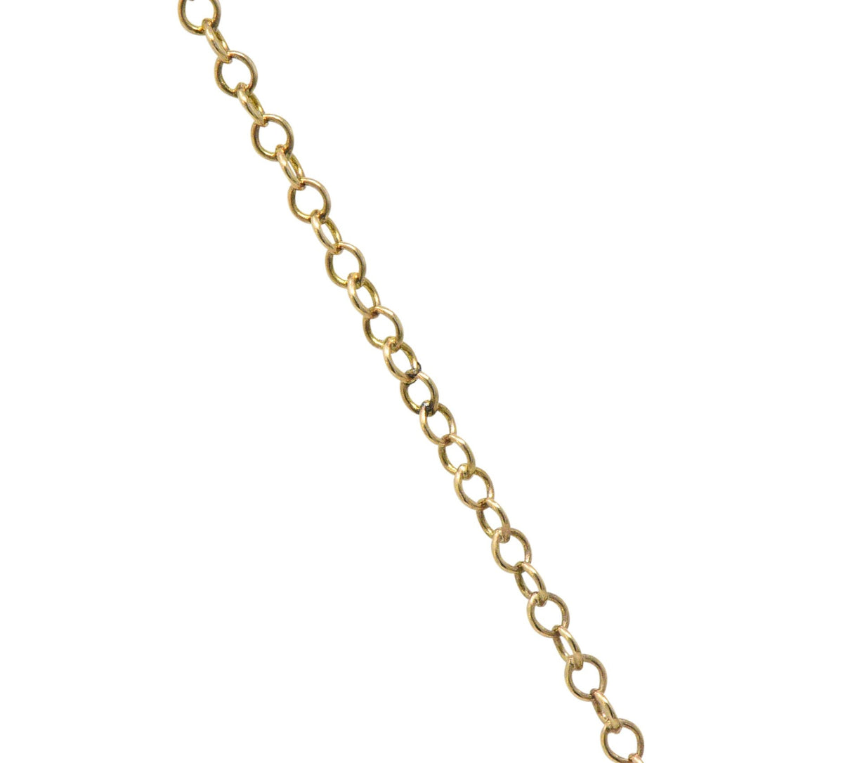 Art Nouveau Diamond Seed Pearl 14 Karat Gold Drop Pendant Necklace Wilson's Estate Jewelry