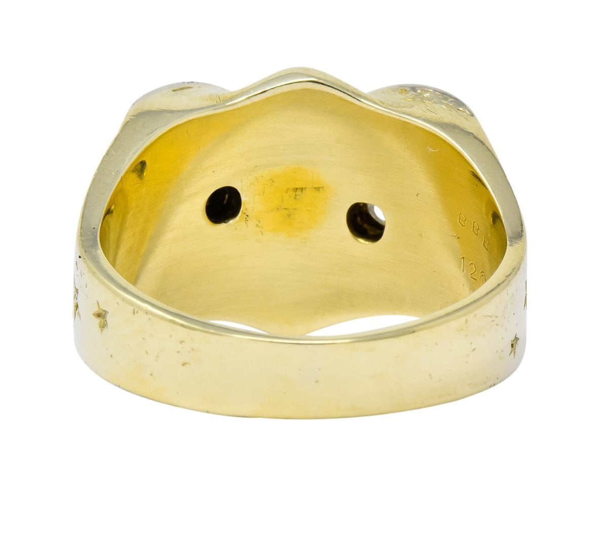 Bailey Banks & Biddle Victorian Diamond 14 Karat Gold Owl Ring - Wilson's Estate Jewelry