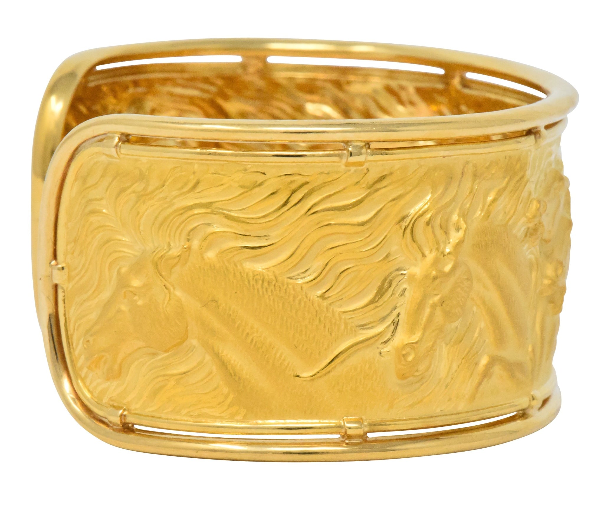 Carrera y Carrera 18 Karat Gold Ecuestre Horse Cuff Bracelet - Wilson's Estate Jewelry