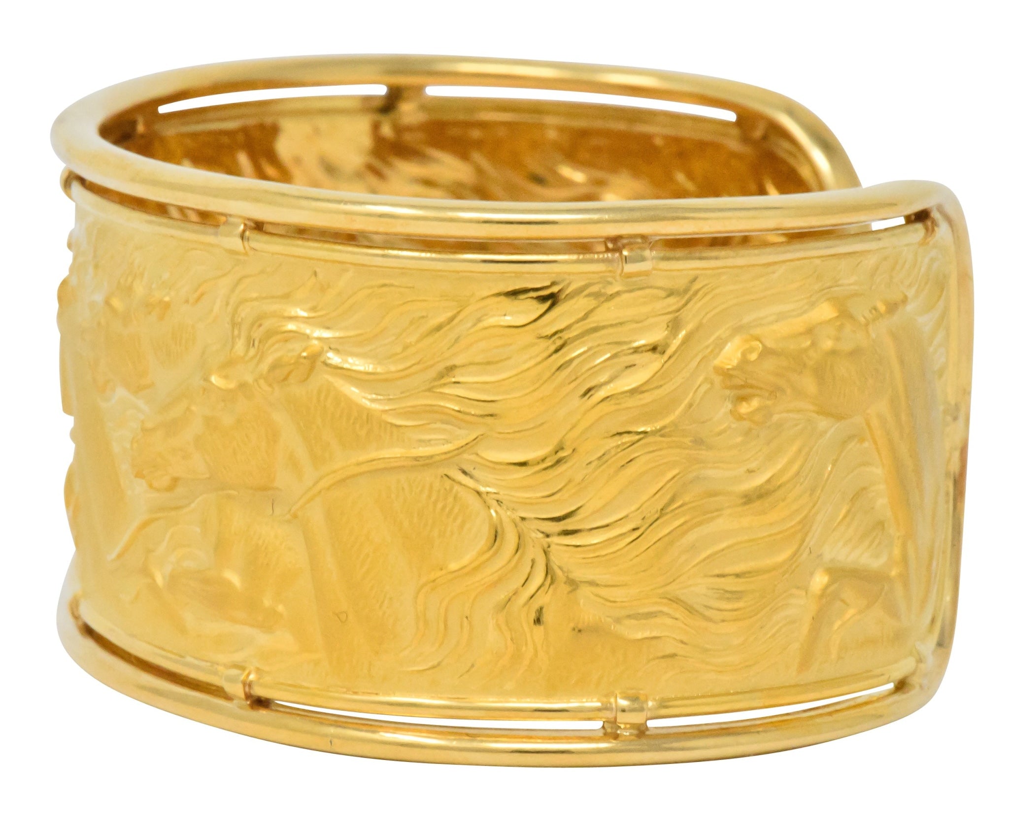 Carrera y Carrera 18 Karat Gold Ecuestre Horse Cuff Bracelet - Wilson's Estate Jewelry