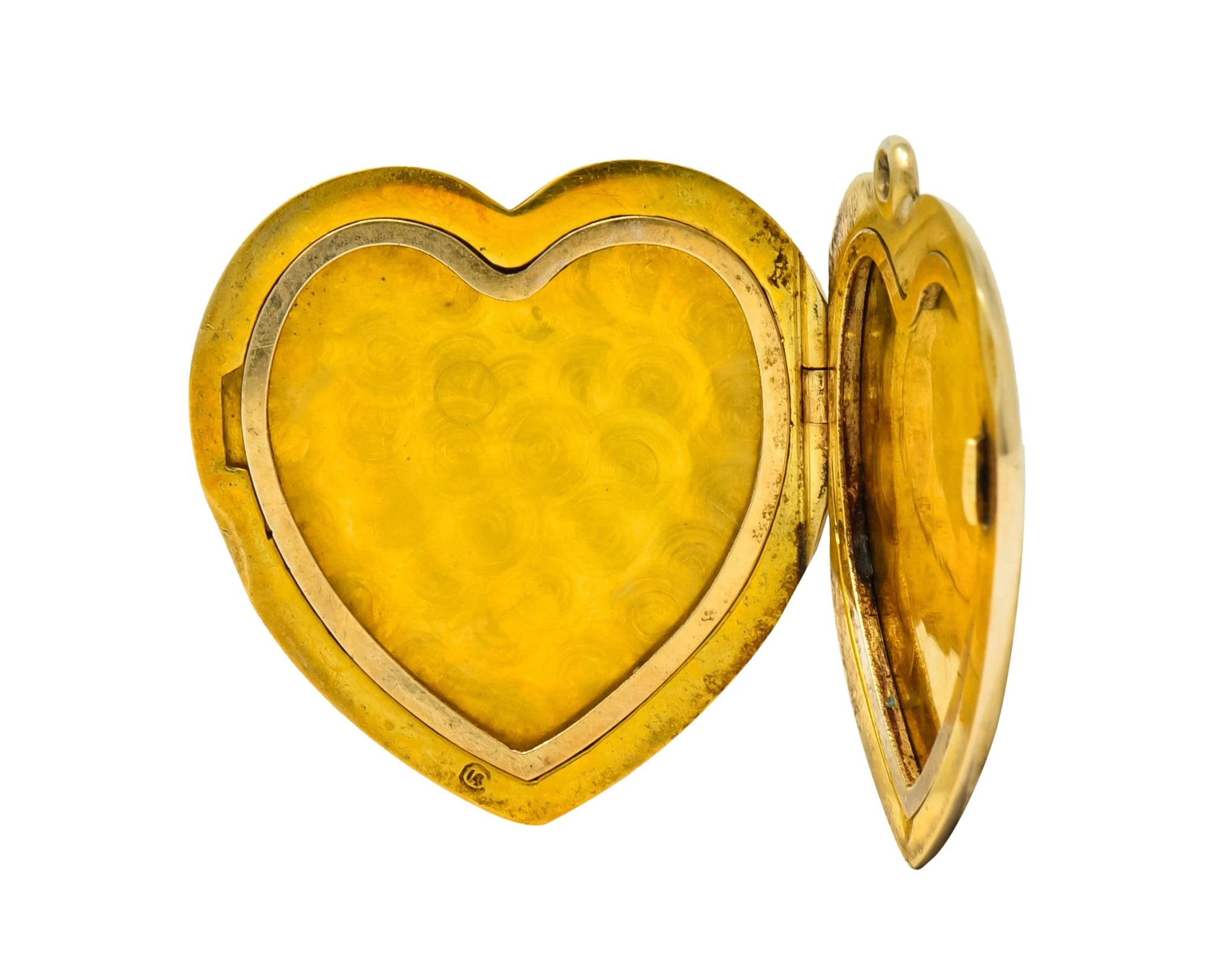 Carrington Co. Art Nouveau 14 Karat Gold Locket Floral Locket Pendant Circa 1900 - Wilson's Estate Jewelry