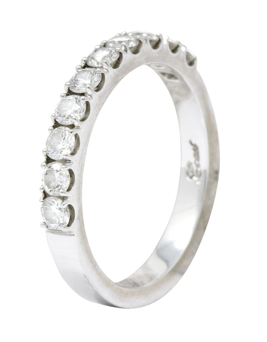 Coast 1990's 0.50 CTW 14 Karat White Gold Band Ring - Wilson's Estate Jewelry