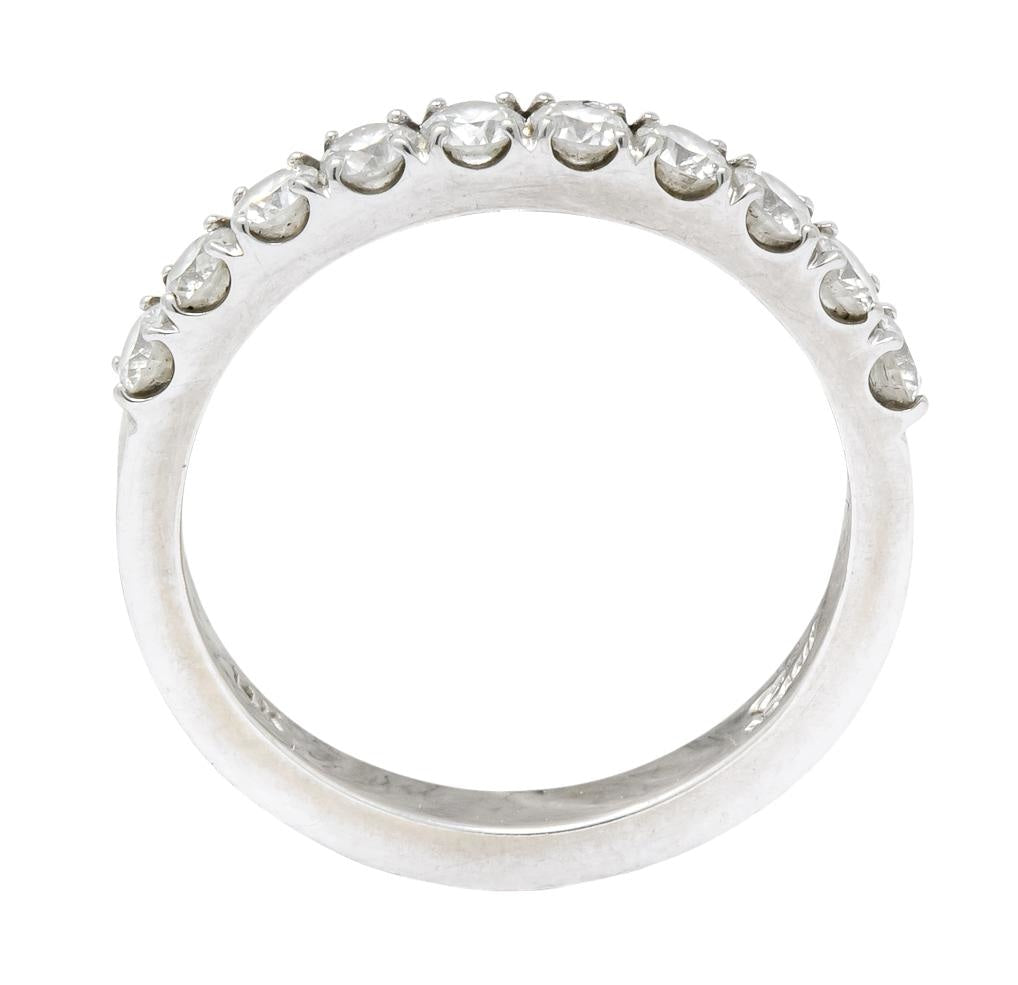 Coast 1990's 0.50 CTW 14 Karat White Gold Band Ring - Wilson's Estate Jewelry