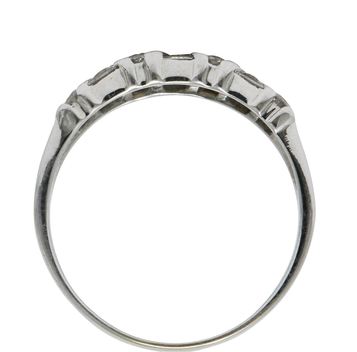 Contemporary 0.75 CTW Diamond 14 Karat White Gold Alternative Ring Wilson's Estate Jewelry
