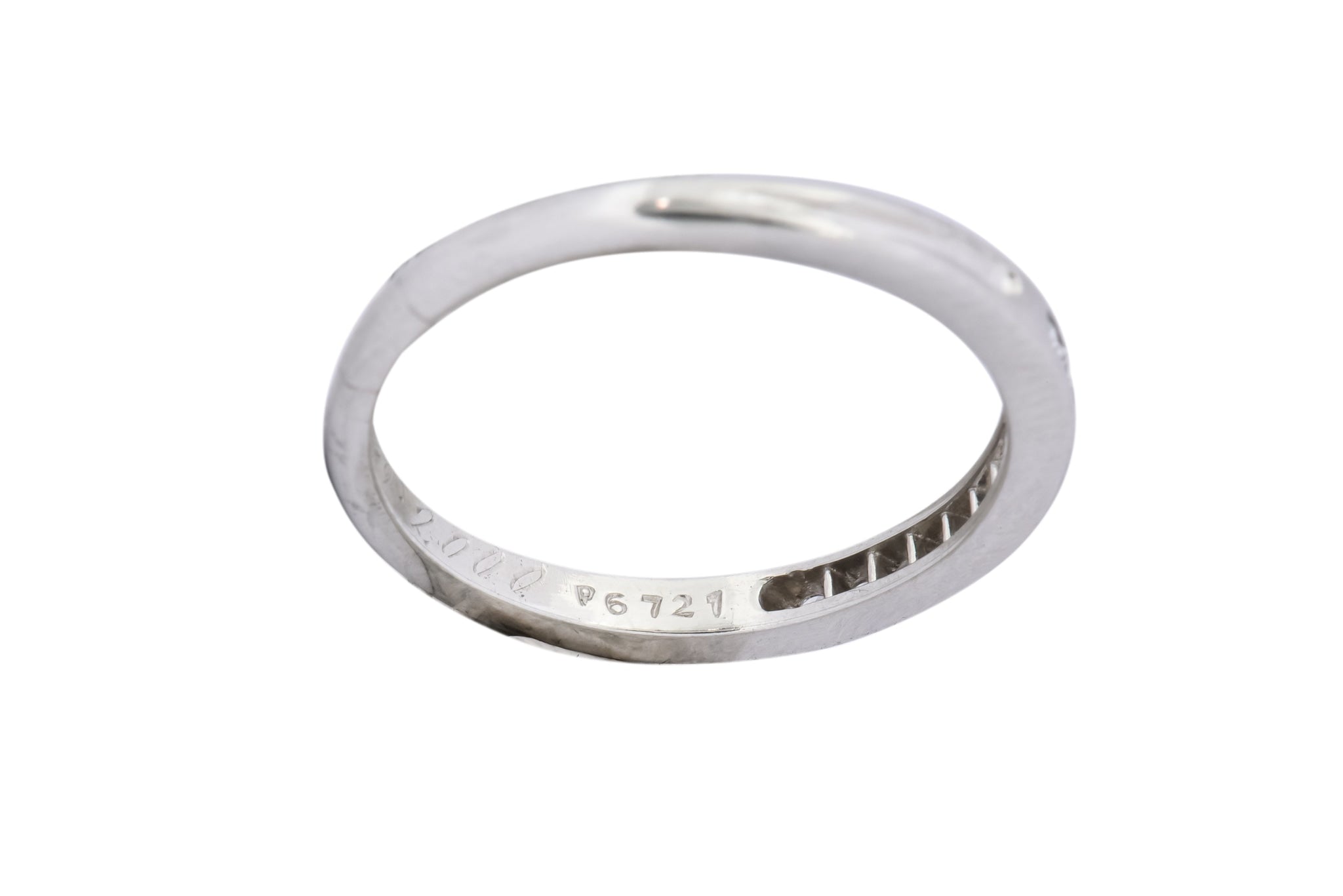 Contemporary Tiffany & Co. Diamond Platinum Anniversary Band Ring - Wilson's Estate Jewelry