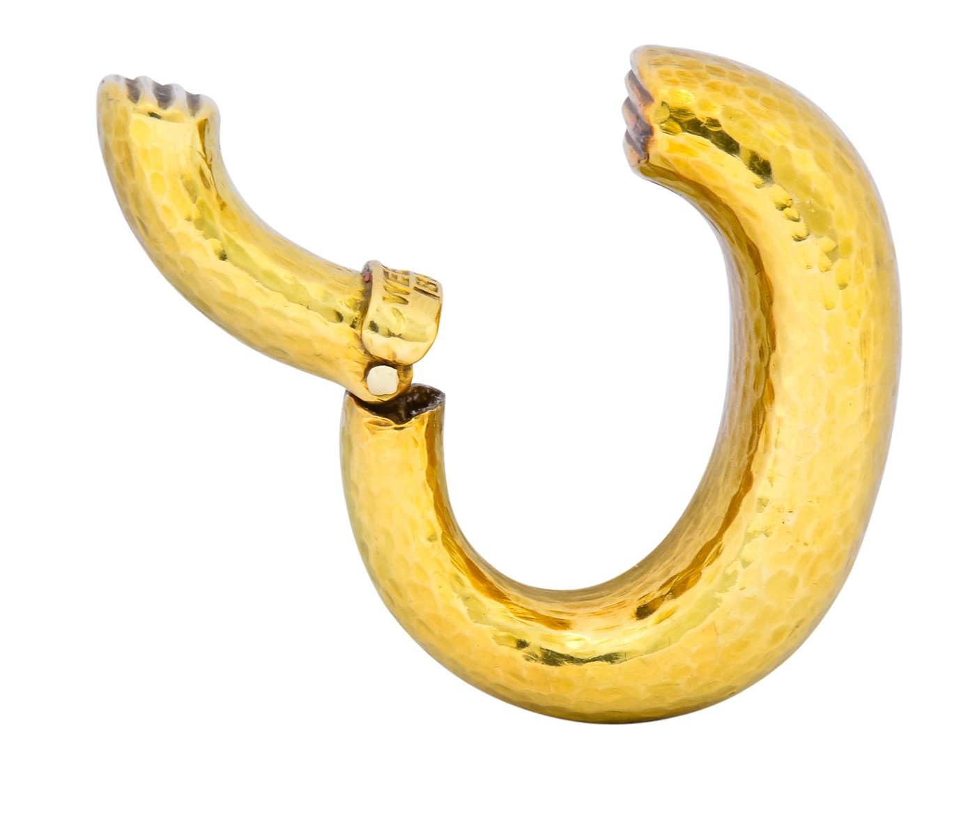 David Webb 18 Karat Yellow Gold Hoop Ear-Clip Earrings - Wilson's Estate Jewelry