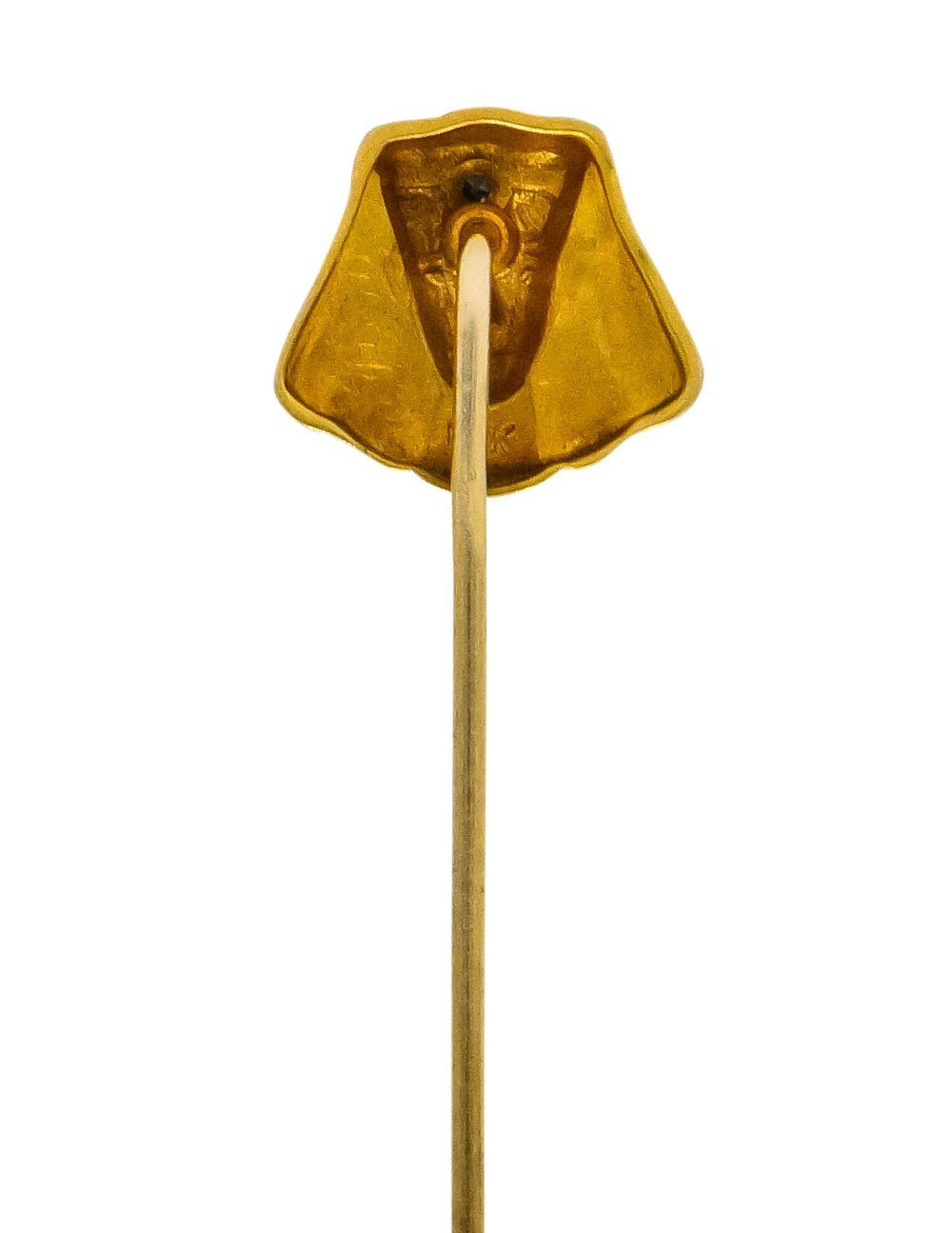Egyptian Revival Diamond 14 Karat Gold Pharaoh Stickpin - Wilson's Estate Jewelry