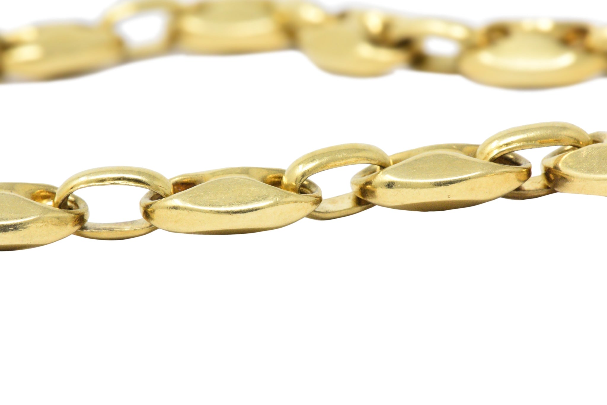 Italian 18K Gold Contemporary Unisex Anchor Link Necklace Wilson's Estate Jewelry