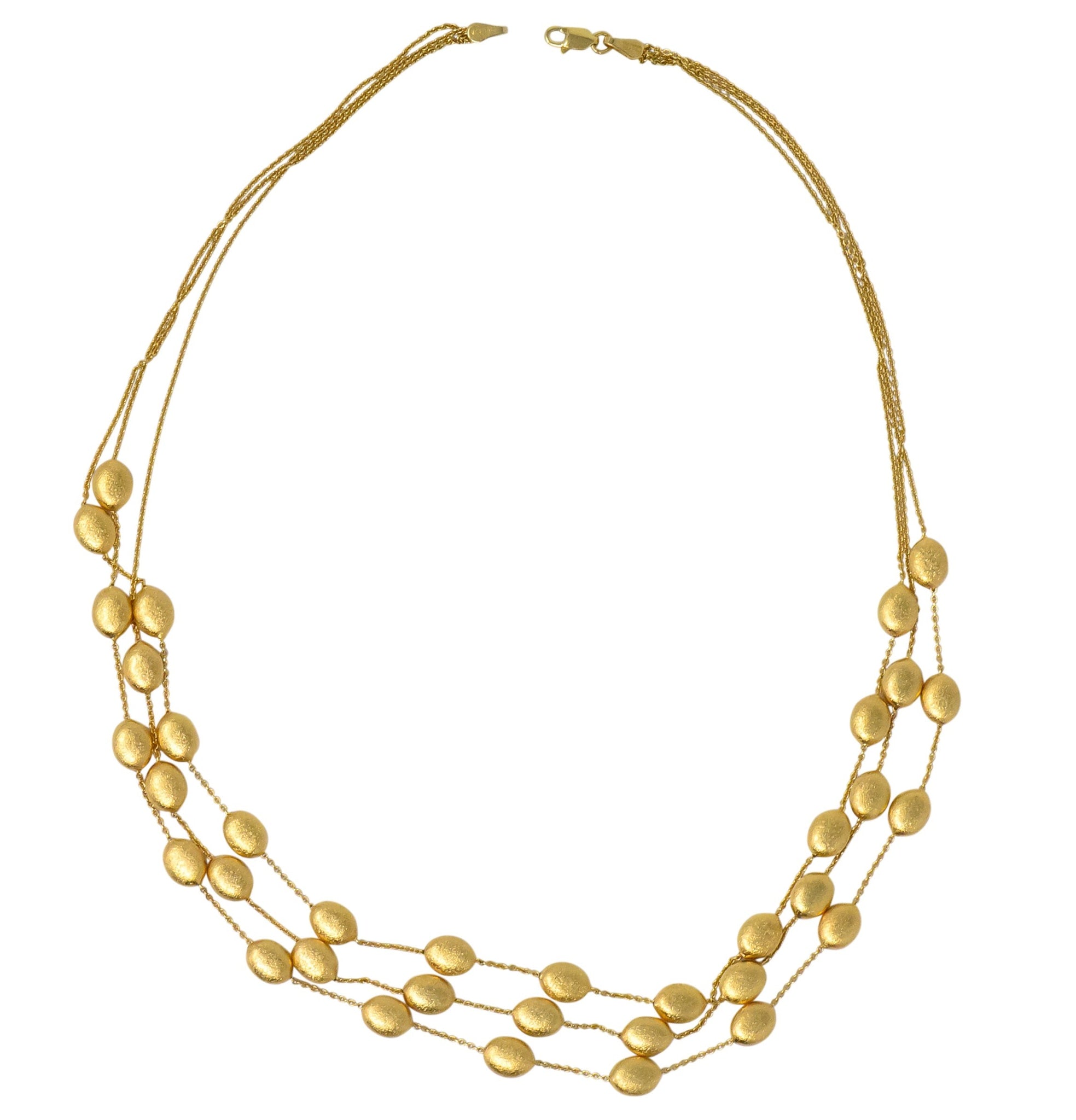 Marco Bicego 18 Karat Gold Multi-Strand Confetti Oro Necklace - Wilson's Estate Jewelry