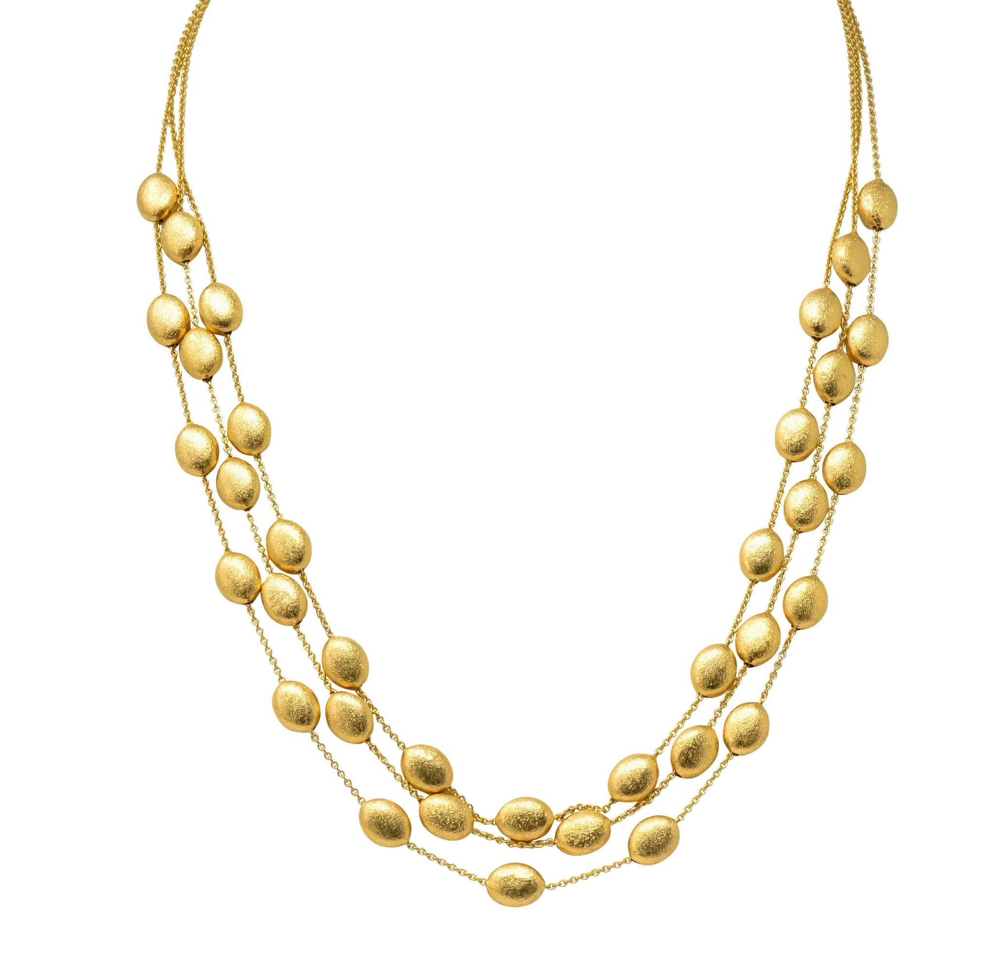 Marco Bicego 18 Karat Gold Multi-Strand Confetti Oro Necklace - Wilson's Estate Jewelry