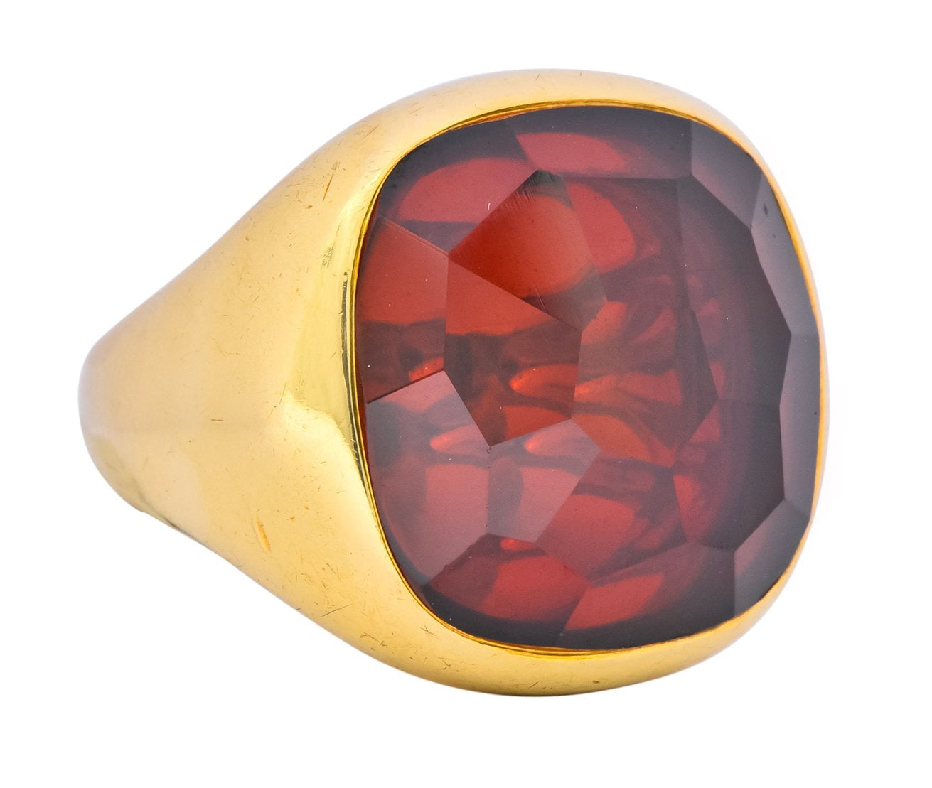 Pomellato Garnet 18 Karat Gold Bold Statement Ring - Wilson's Estate Jewelry
