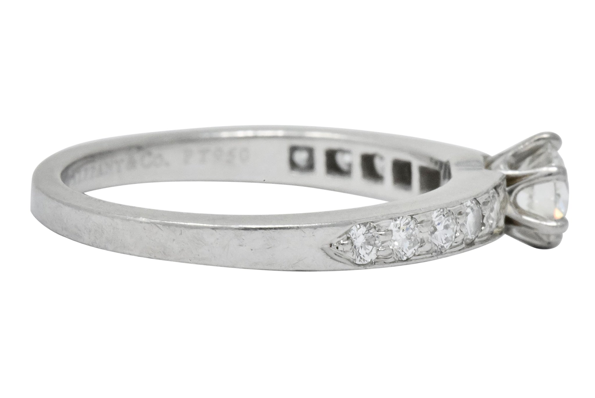 Tiffany & Co. Contemporary 0.48 CTW Diamond Platinum Engagement Ring - Wilson's Estate Jewelry