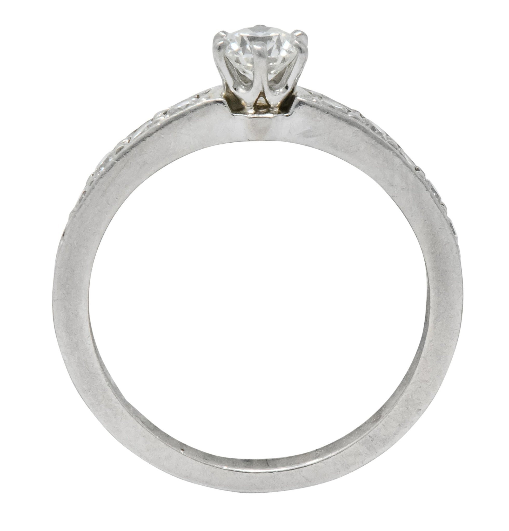 Tiffany & Co. Contemporary 0.48 CTW Diamond Platinum Engagement Ring - Wilson's Estate Jewelry