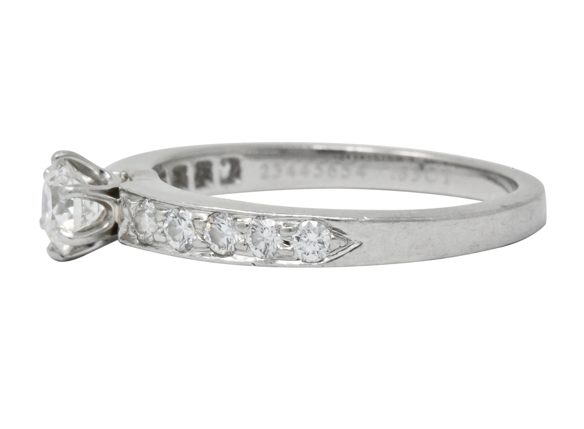 Tiffany & Co. Contemporary 0.48 CTW Diamond Platinum Engagement Ring - Wilson's Estate Jewelry