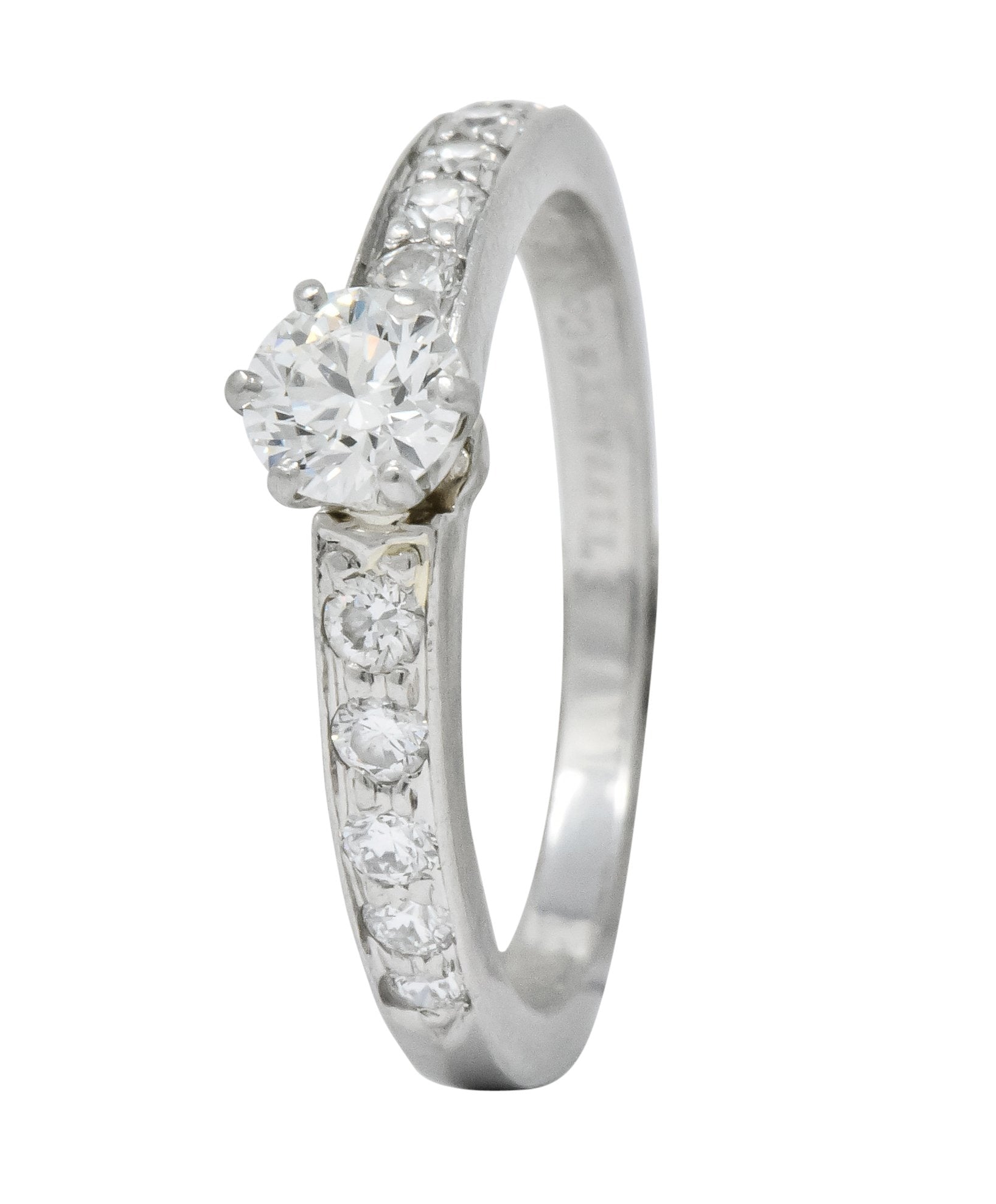 Tiffany & Co. Contemporary 0.48 CTW Diamond Platinum Engagement Ring - Wilson's Estate Jewelry