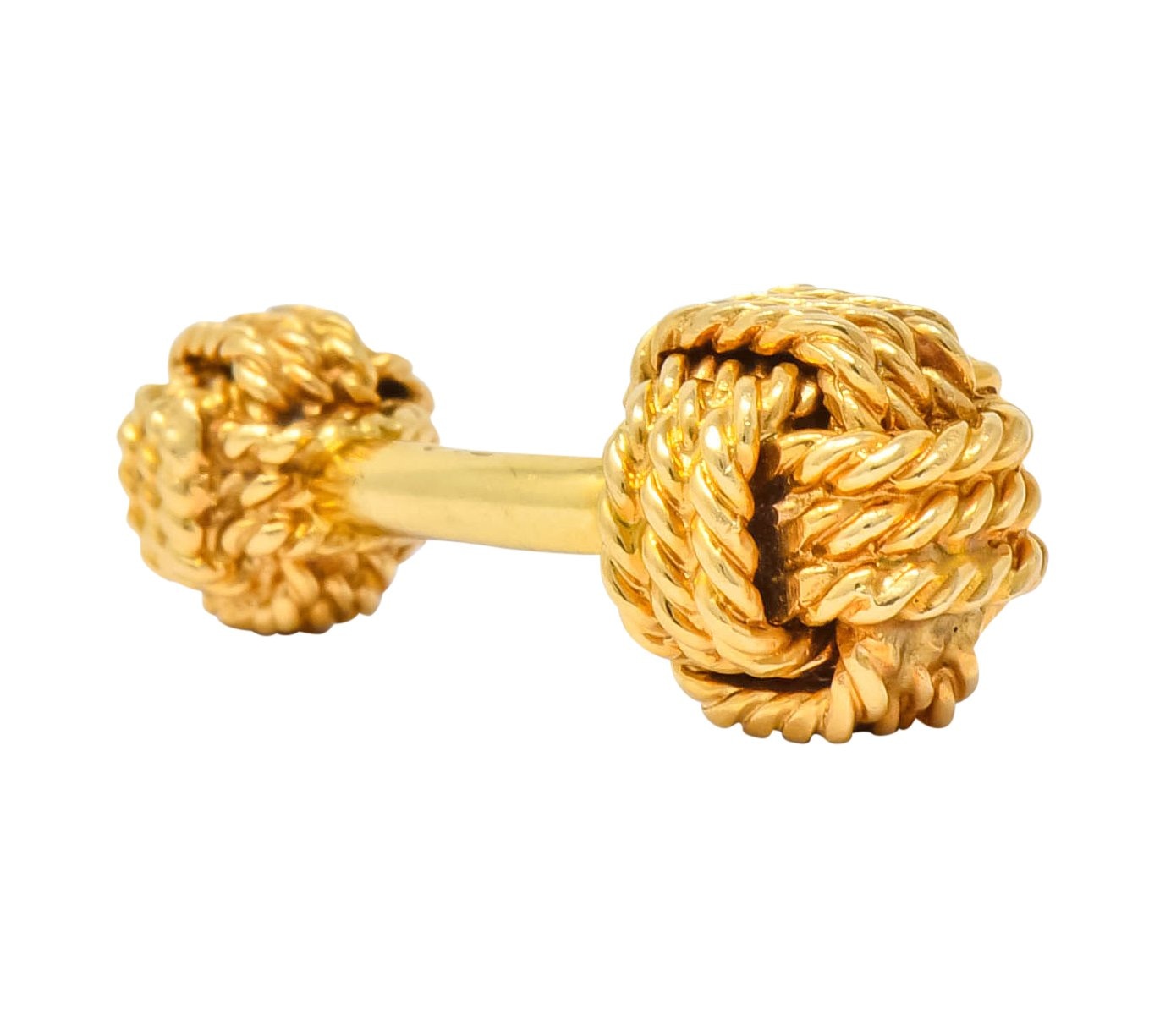 Tiffany & Co. Larter & Sons Mid-Century 14 Karat Gold Men's Knot Cufflinks - Wilson's Estate Jewelry