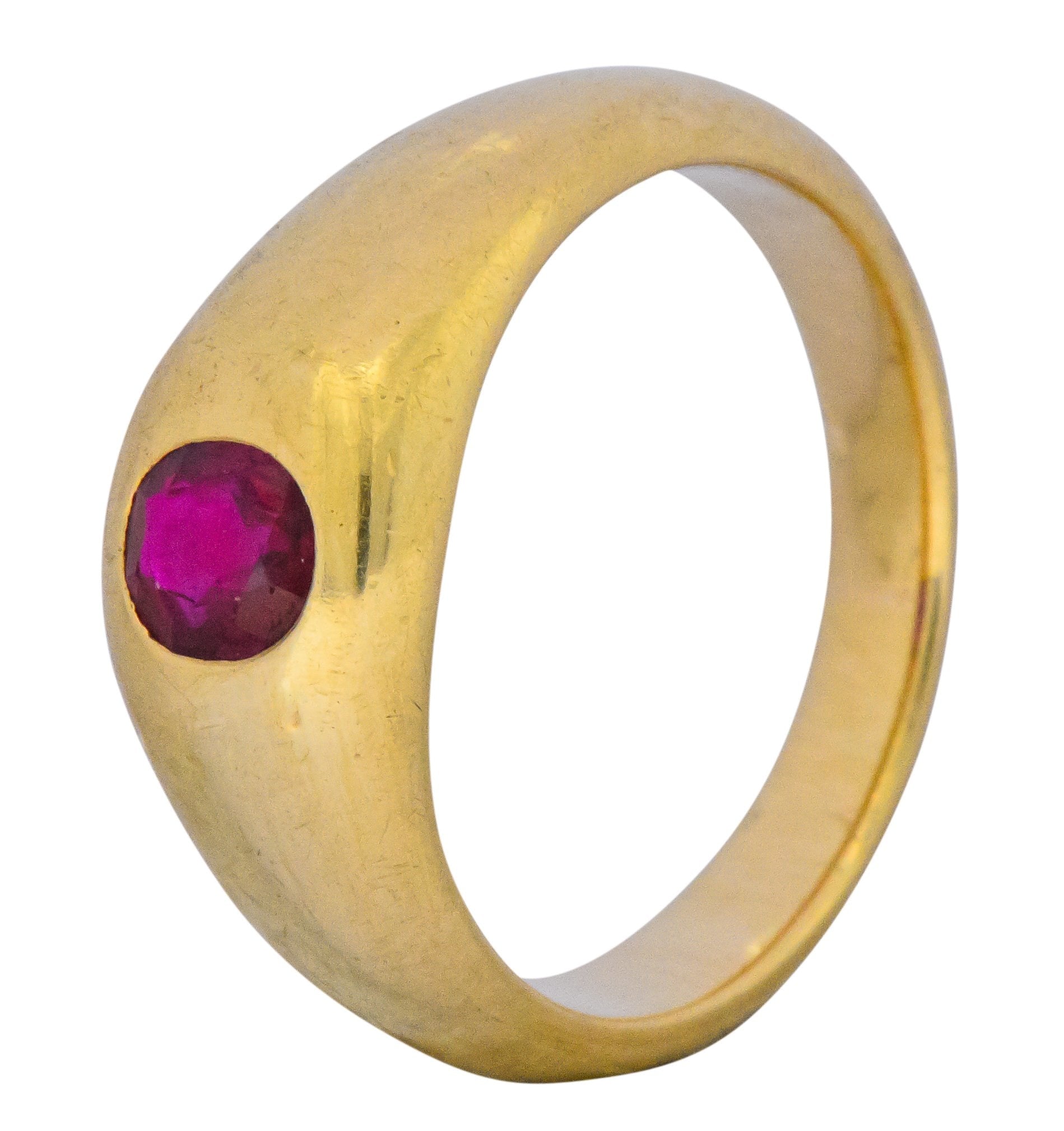 Tiffany & Co. Victorian 0.95 CTW Ruby 18 Karat Gold Unisex Ring Wilson's Estate Jewelry
