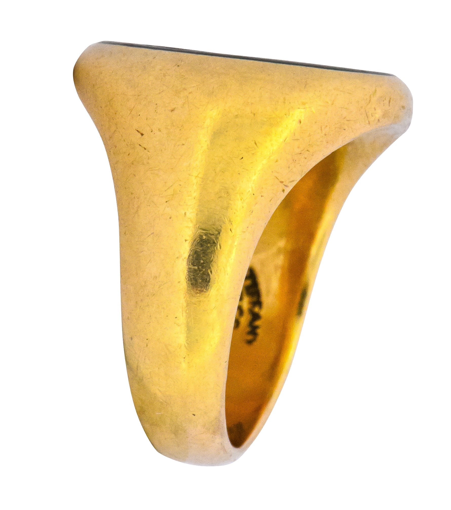 Tiffany & Co. Victorian Intaglio Jade 18 Karat Gold Lion Unisex Signet Ring - Wilson's Estate Jewelry
