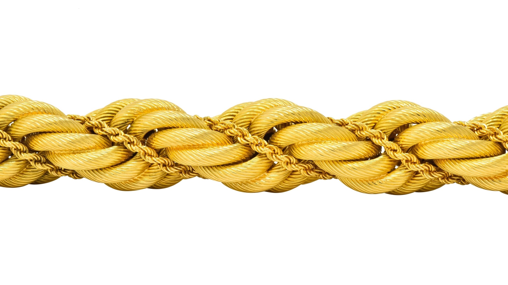 Tiffany & Co. Vintage 18 Karat Gold Large Twisted Rope Bracelet Circa 1970 - Wilson's Estate Jewelry