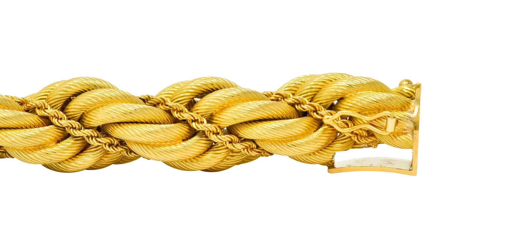 Tiffany & Co. Vintage 18 Karat Gold Large Twisted Rope Bracelet Circa 1970 - Wilson's Estate Jewelry