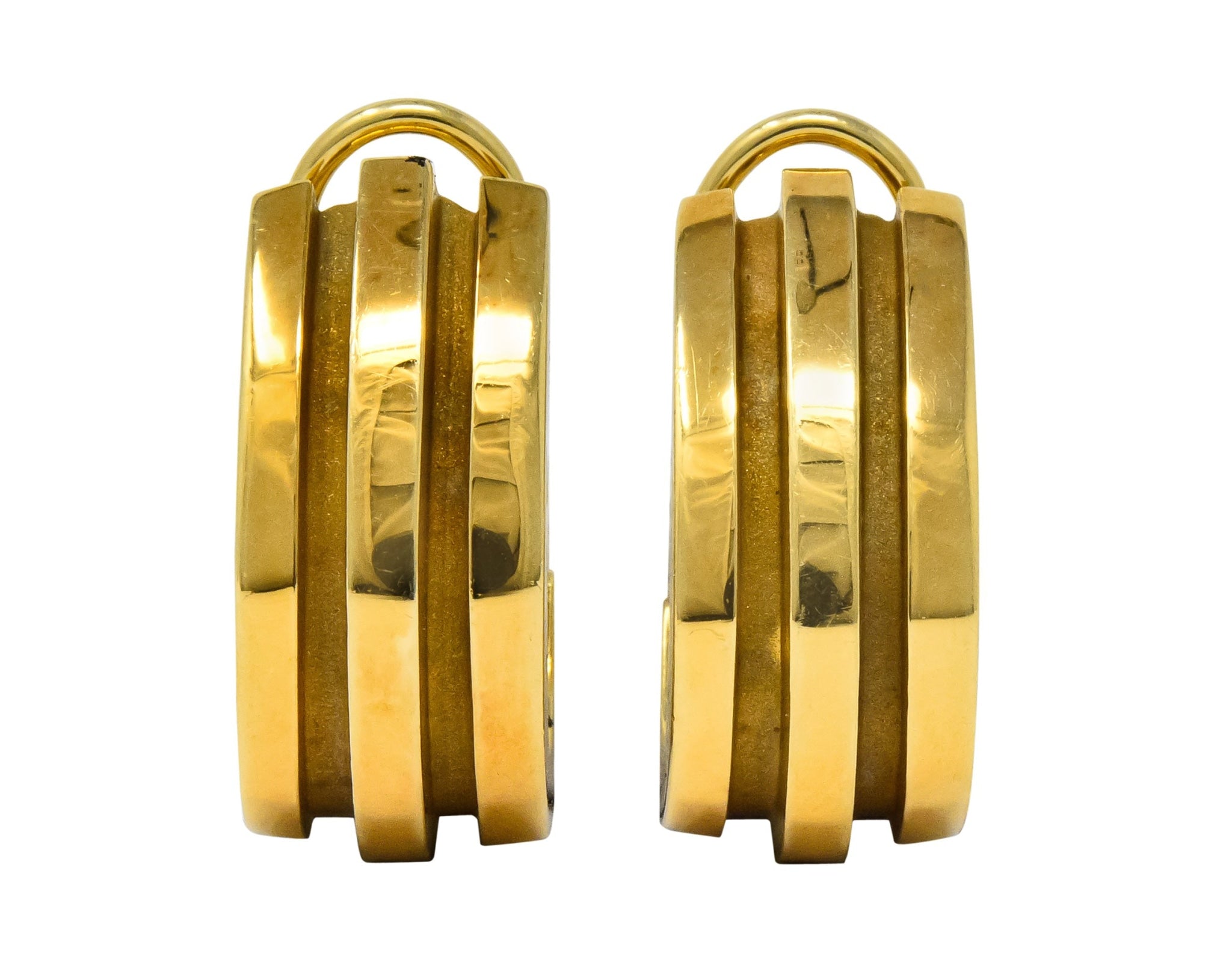 Tiffany & Co. Vintage 1995 18 Karat Gold Atlas Ear-Clip Earrings - Wilson's Estate Jewelry