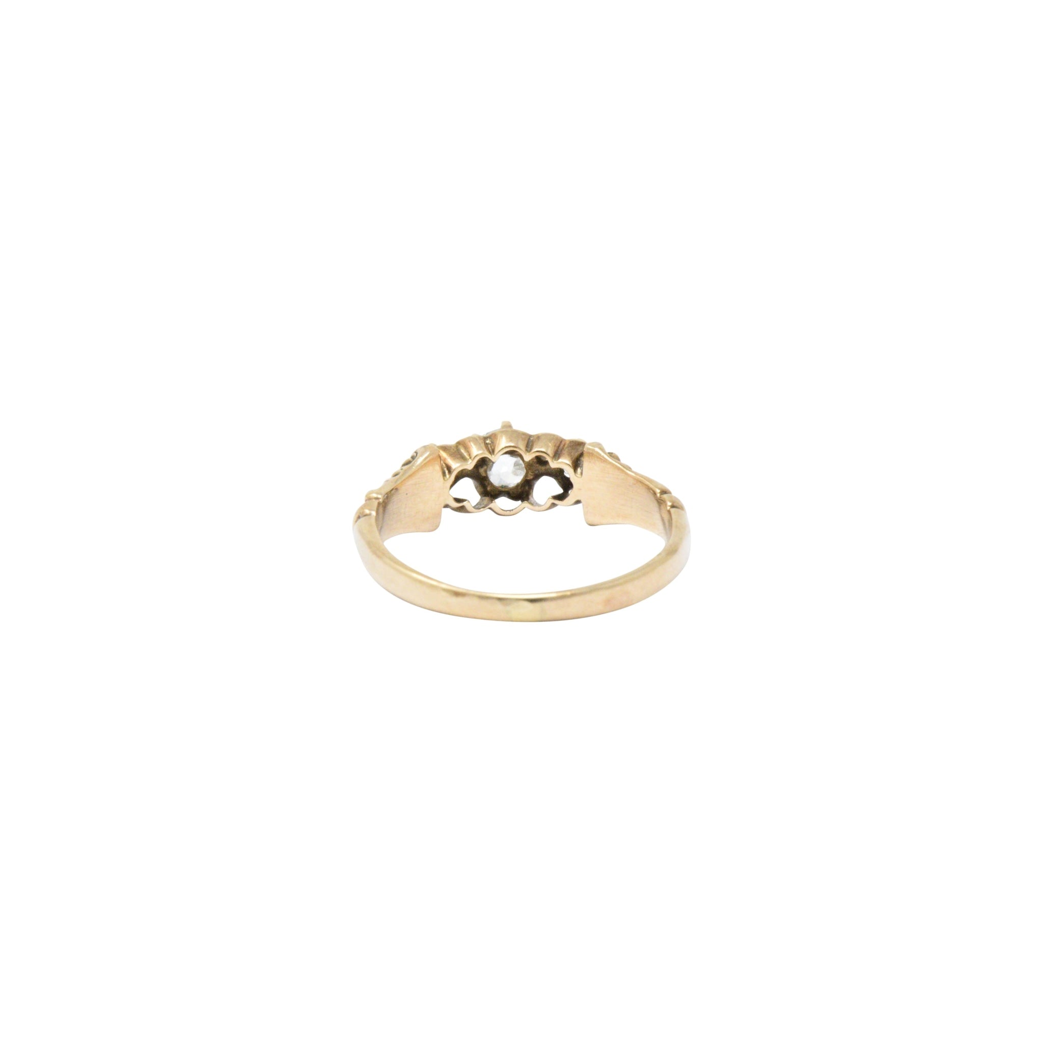 Victorian 0.29 CTW Diamond & 14K Yellow Gold Engagement Ring Wilson's Estate Jewelry