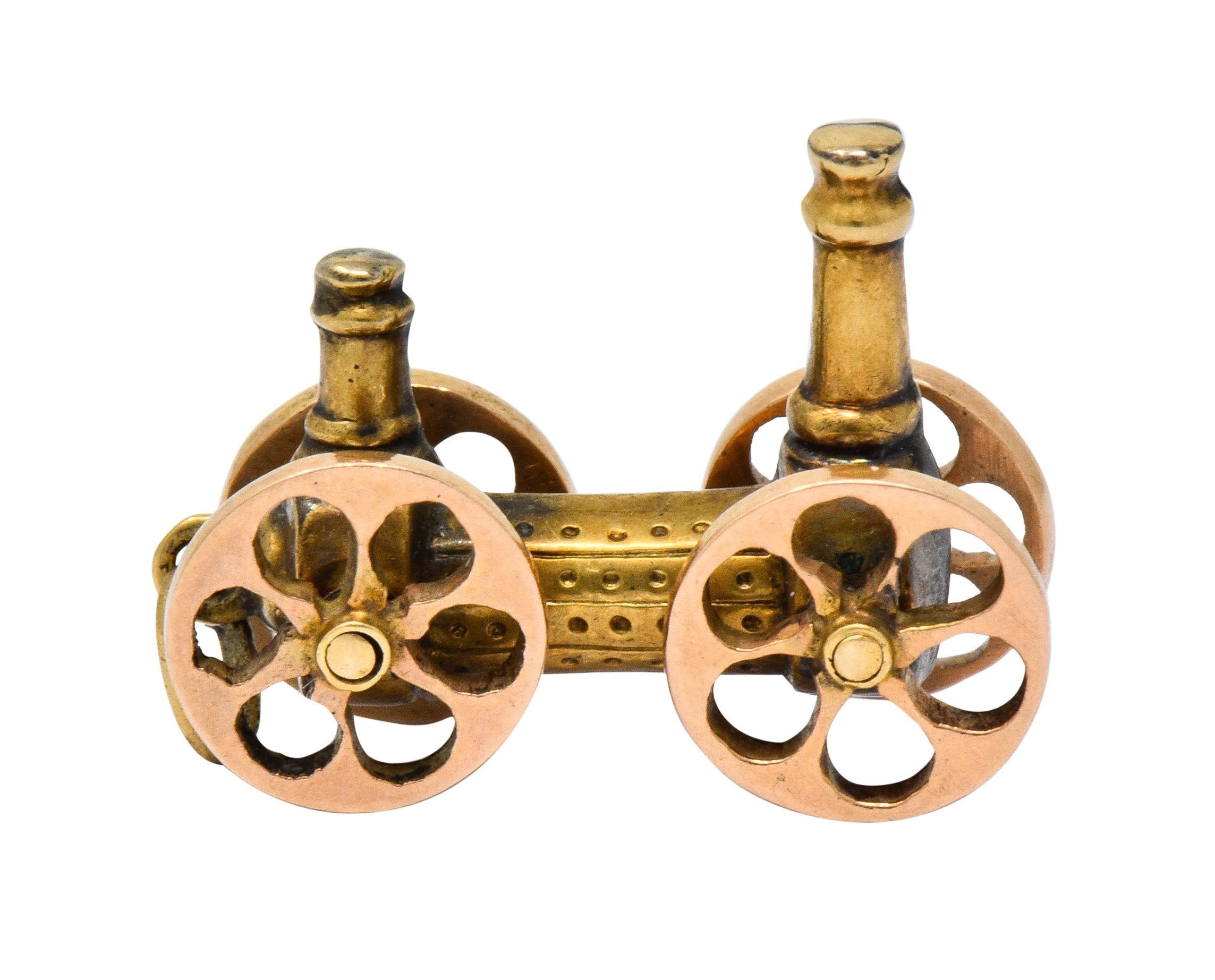 Victorian Articulated 18 Karat Gold Royal George Steam Engine Charm - Wilson's Estate Jewelry