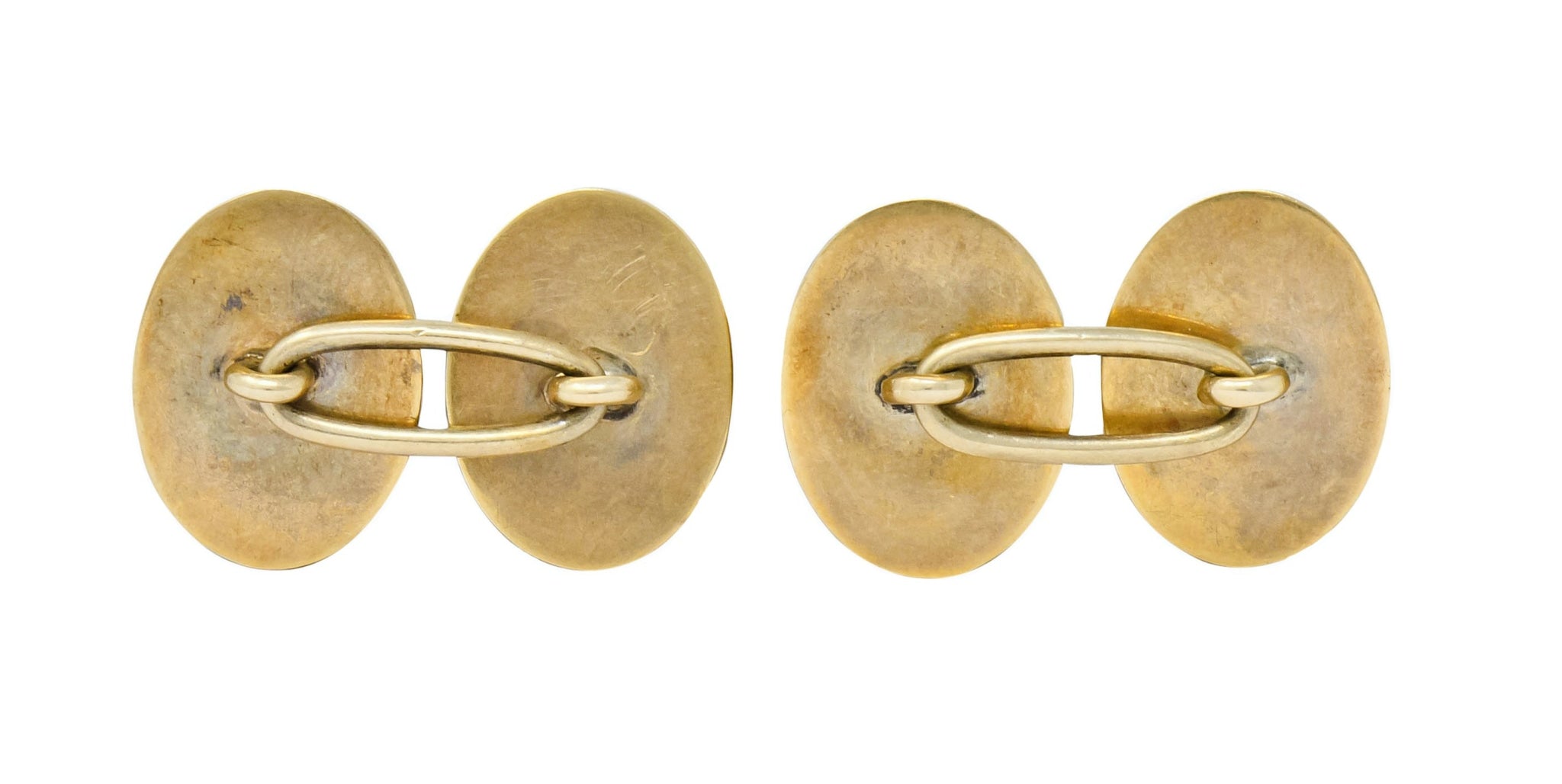 Victorian Bloodstone 14 Karat Gold Clover Men's Cufflinks Circa 1900 - Wilson's Estate Jewelry