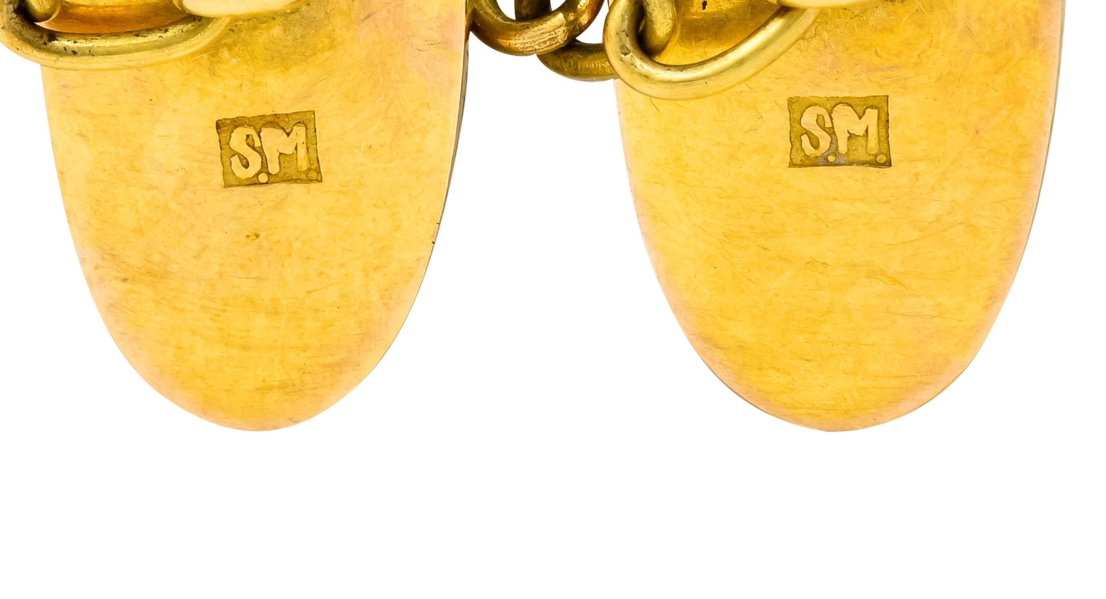 Victorian Shakudo 14 Karat Gold Mixed Metal Floral Bird Men's Cufflinks - Wilson's Estate Jewelry