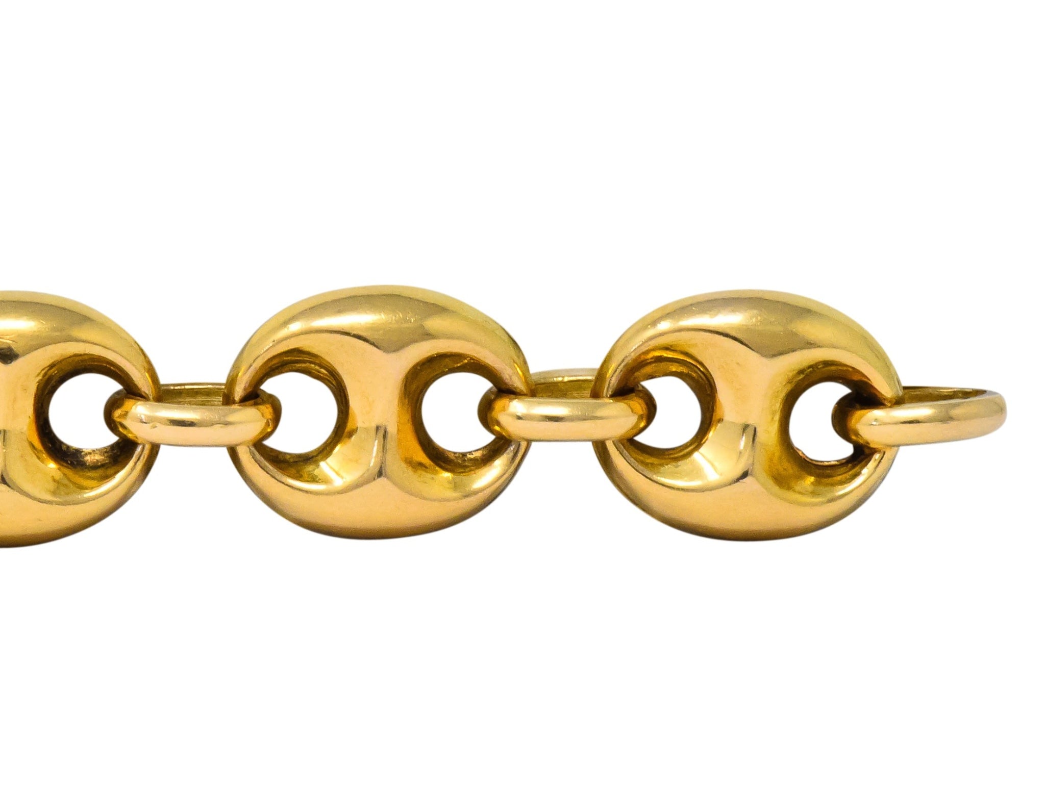 Vintage Fancy 18 Karat Gold Anchor Unisex Bracelet - Wilson's Estate Jewelry