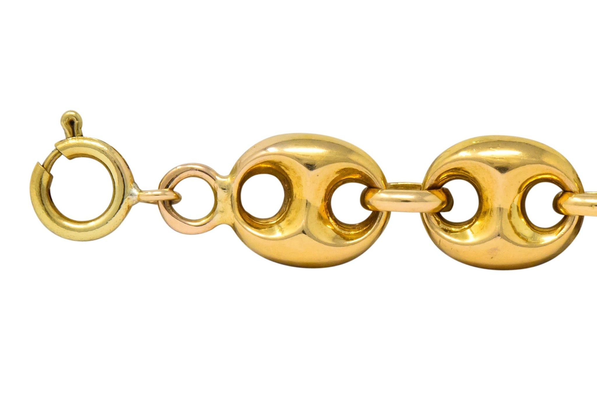 Vintage Fancy 18 Karat Gold Anchor Unisex Bracelet - Wilson's Estate Jewelry