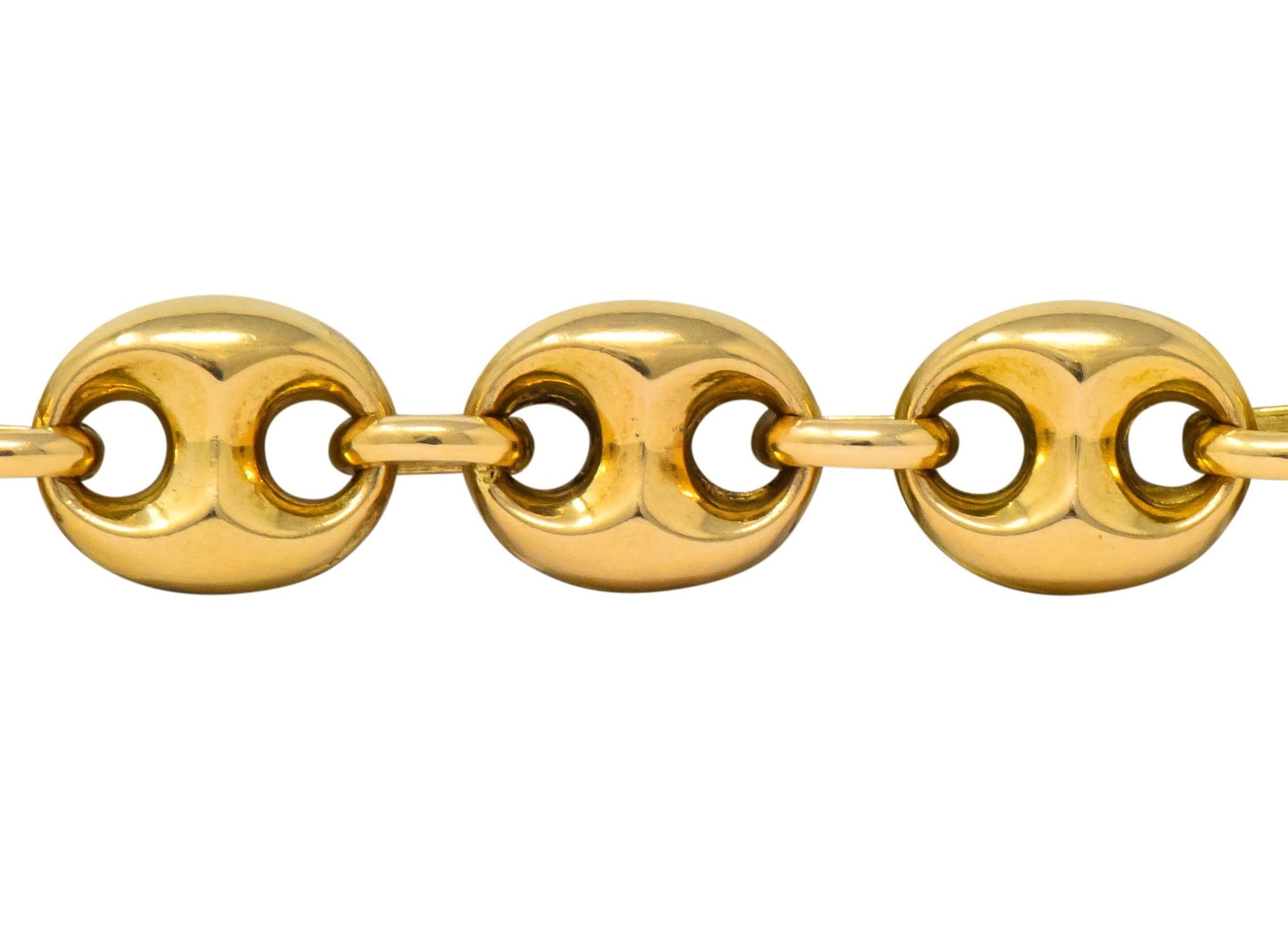 Vintage Fancy 18 Karat Gold Anchor Unisex Bracelet - Wilson's Estate Jewelry