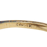 Edwardian 0.55 CTW Diamond 14 Karat Gold Antique Foliate Engagement Ring