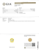 Art Deco 6.75 CTW No Heat Yellow Ceylon Sapphire Diamond Platinum Ring GIA