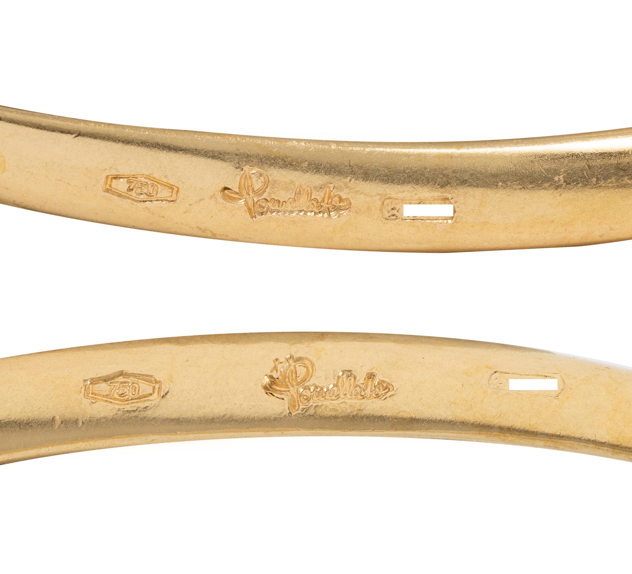 Pomellato 2000's Black Jade 18 Karat Yellow Gold Capri Pendant Necklace