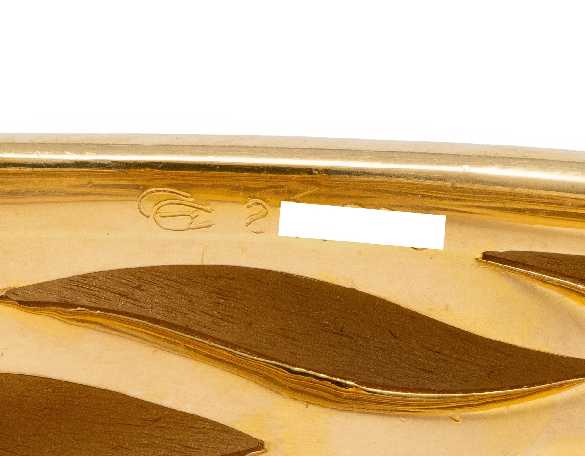 Carrera Y Carrera 2000's 18 Karat Yellow Gold Vintage Eden Bangle Bracelet