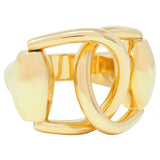 Gucci 2000's 18 Karat Yellow Gold Vintage Horsebit Interlocking Ring