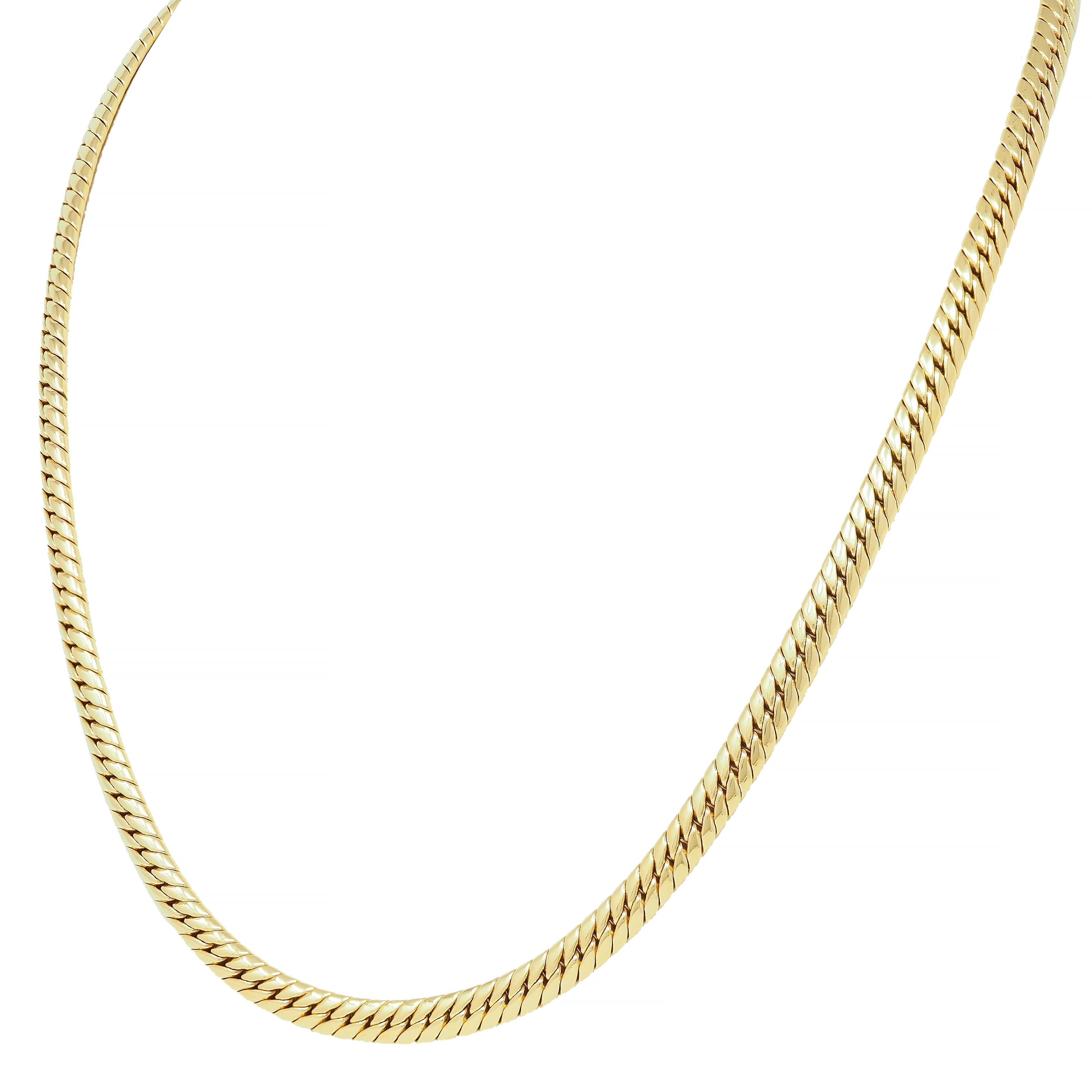 Van Cleef & Arpels 1980's 18 Karat Yellow Gold Vintage Snake Chain Necklace