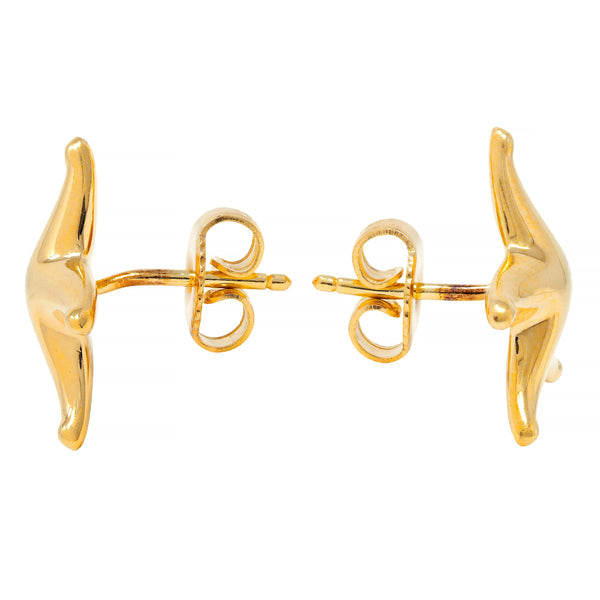 Elsa Peretti Tiffany & Co. 1990's 18 Karat Gold Vintage Starfish Stud Earrings