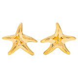 Elsa Peretti Tiffany & Co. 1990's 18 Karat Gold Vintage Starfish Stud Earrings