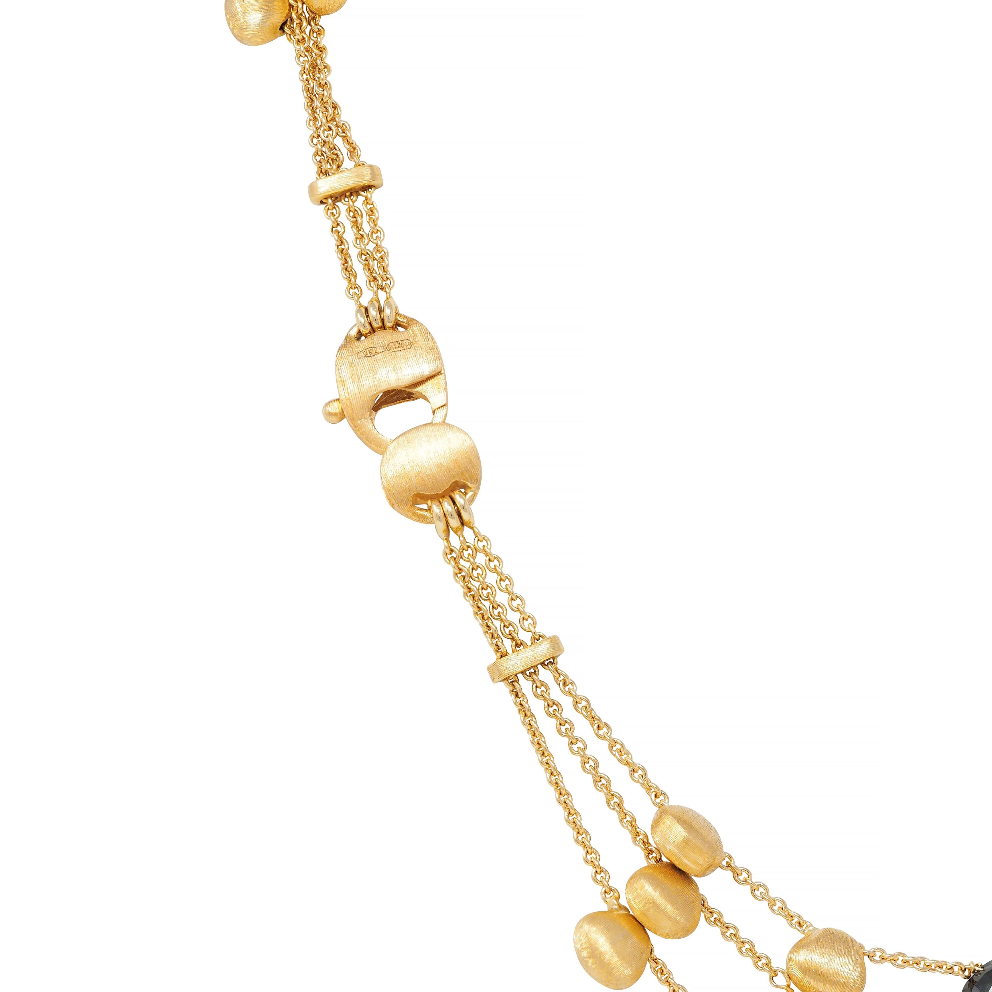 Marco Bicego Contemporary Multi-Gem 18K Gold Paradise Multi-Strand Necklace